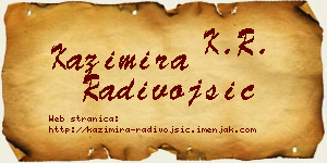 Kazimira Radivojšić vizit kartica